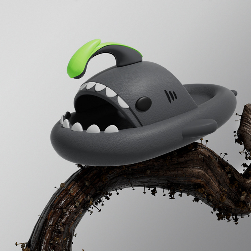 Pantufa Tubarão Brilhante