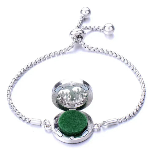 Bracelete Aromatizado prata 925 + 10 Pads aromatizador